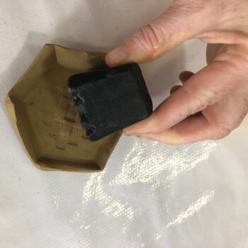 Indian stamping on clay