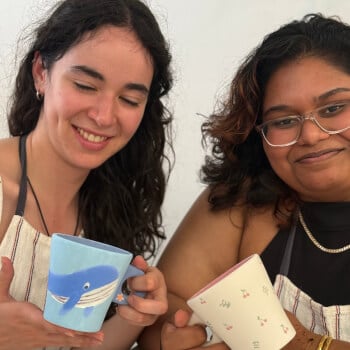 Beautifully decorated mugs 
