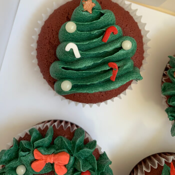 Christmas Tree Cupcake 