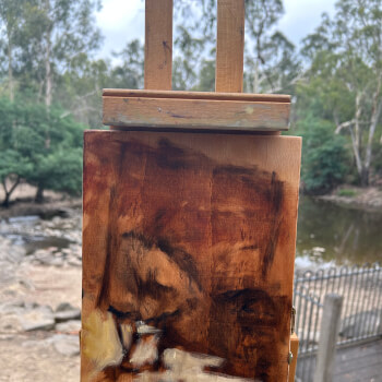 Paint in the second layer