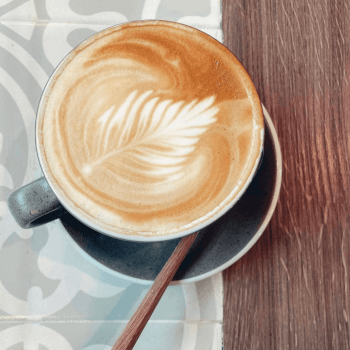 Order your complimentary drink at the Cafe