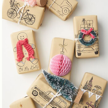 Paint your Christmas gift bag