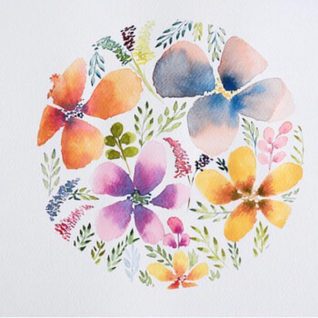 Combining leaves and flowers using large compositions