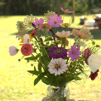 Play with colours and textures to create your arrangement