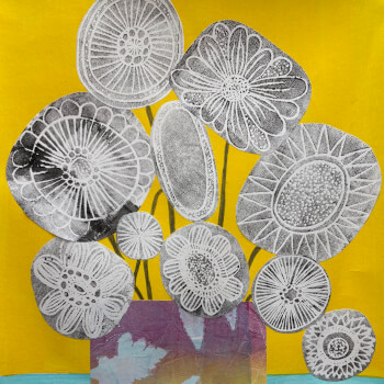 Develop depth with paint & mixed media