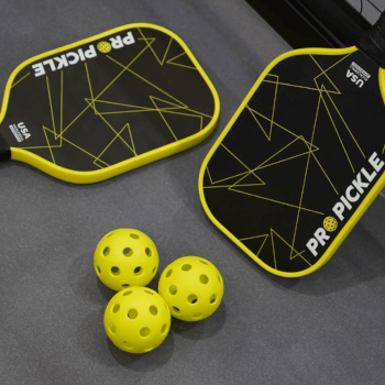Grab a paddle and ball