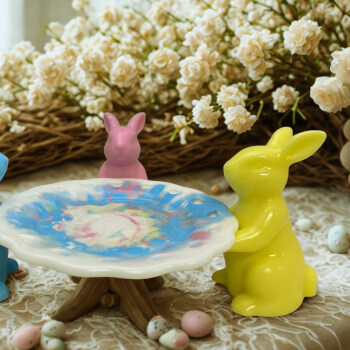 3 pastel bunnies