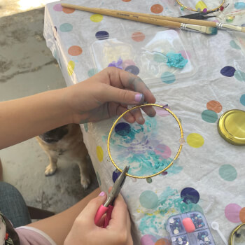 Get wrapping with wire and crystals and beads