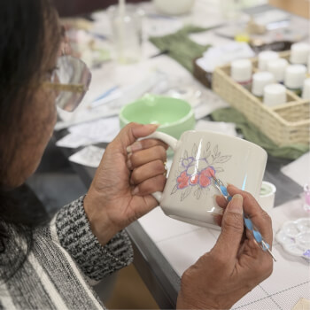Choose a Ceramic Mug or Matcha Bowl bowl and paint it