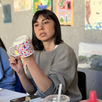 Choose a Ceramic Mug or Matcha Bowl bowl and paint it