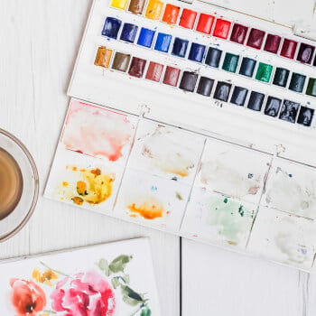 Get familiar with watercolour materials