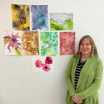 Alcohol ink on Yupo is a joyful, free-flowing medium