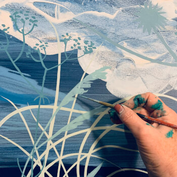 Layering acrylic layers