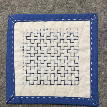 Back your square and finish the edges