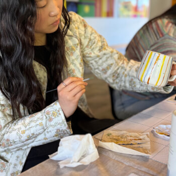 Choose a Ceramic Mug or Matcha Bowl bowl and paint it