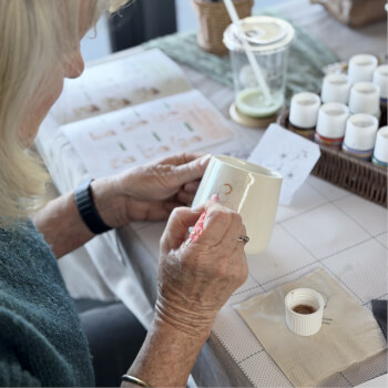 Choose a Ceramic Mug or Matcha Bowl bowl and paint it