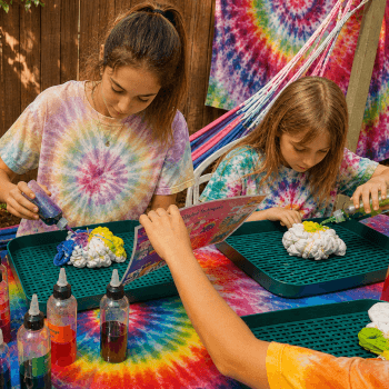 Tie-Dye Magic in Progress