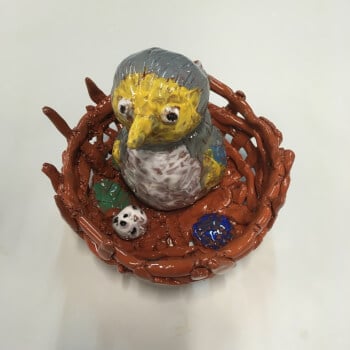 Bird in a nest