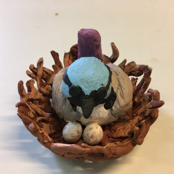Bird in a nest. 