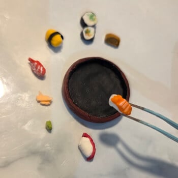 If you choose a round tray with a rim