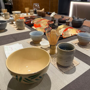 Admire traditional Japanese tea wares 