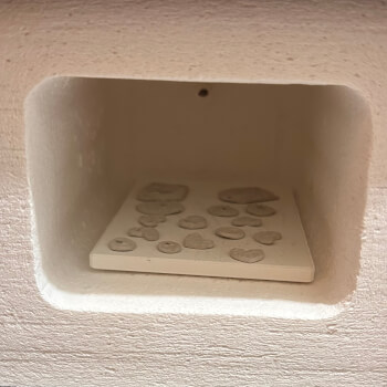 Placed in the kiln