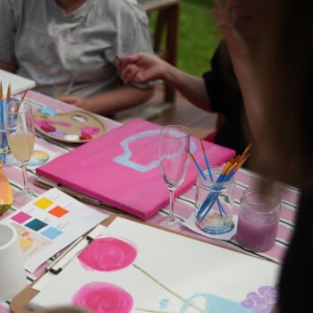 Begin painting on canvas
