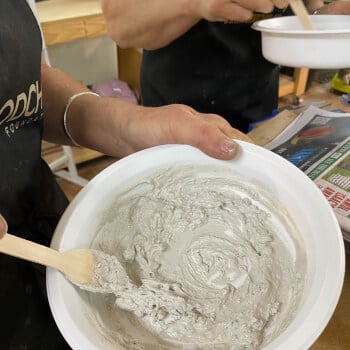 Mix plaster and apply