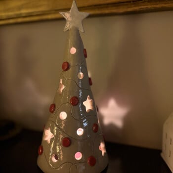 Underglaze with clear glazed 