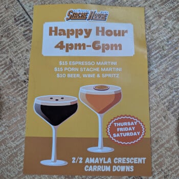 Stick around for happy hour after class!!