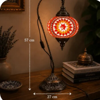 Large Swan Table Lamp (17cm Glasshade)