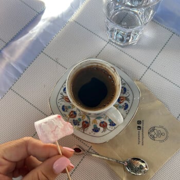 Finish with a fun Turkish coffee fortune reading.
