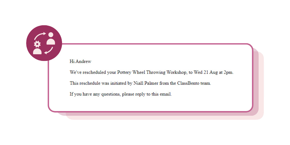 Automated transactional emails for workshops