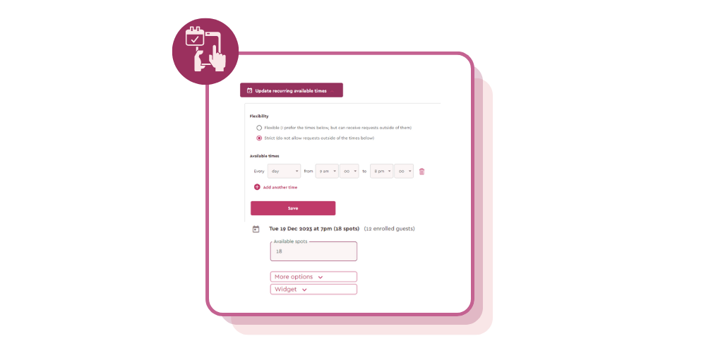 Manage class availability