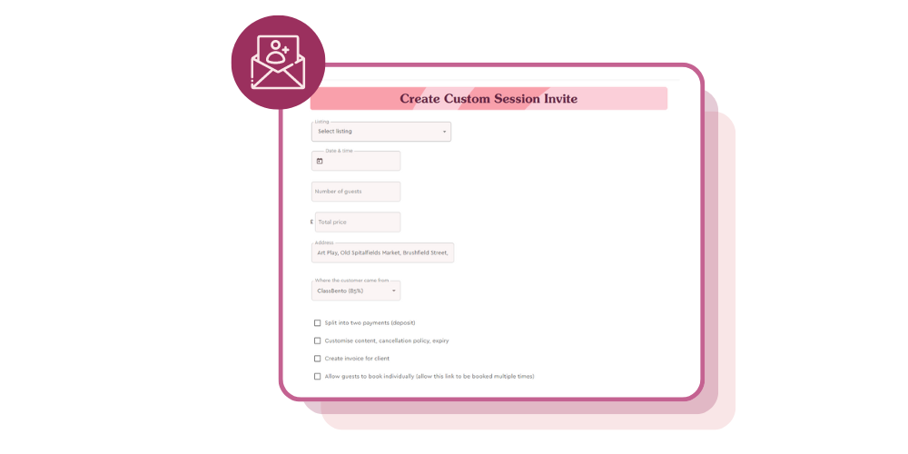 Create custom booking links
