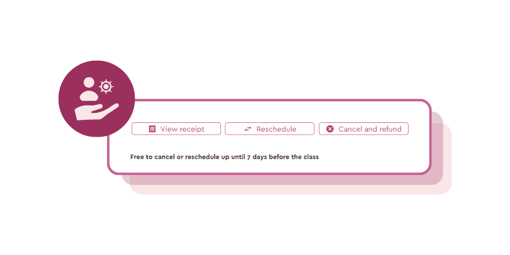 Self-serve cancellations and rescheduling for workshops