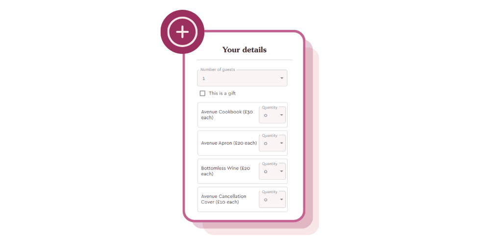 Upsell options in checkout page