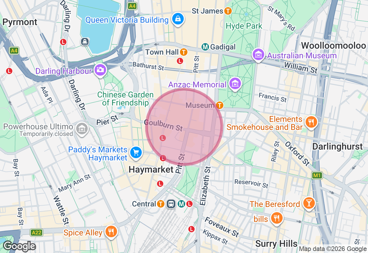 Sydney History Walking Tour location