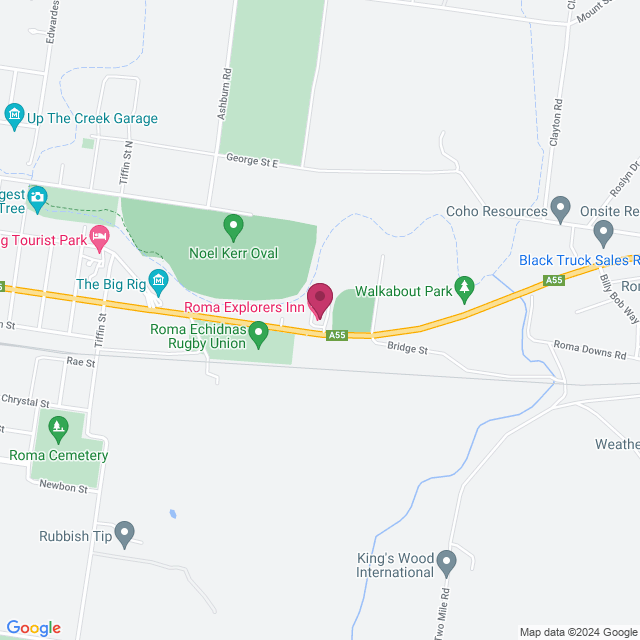Roma Explorers Inn location