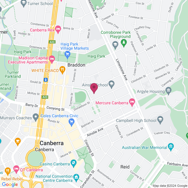 Ainslie Classrooms | Ainslie Arts Centre location