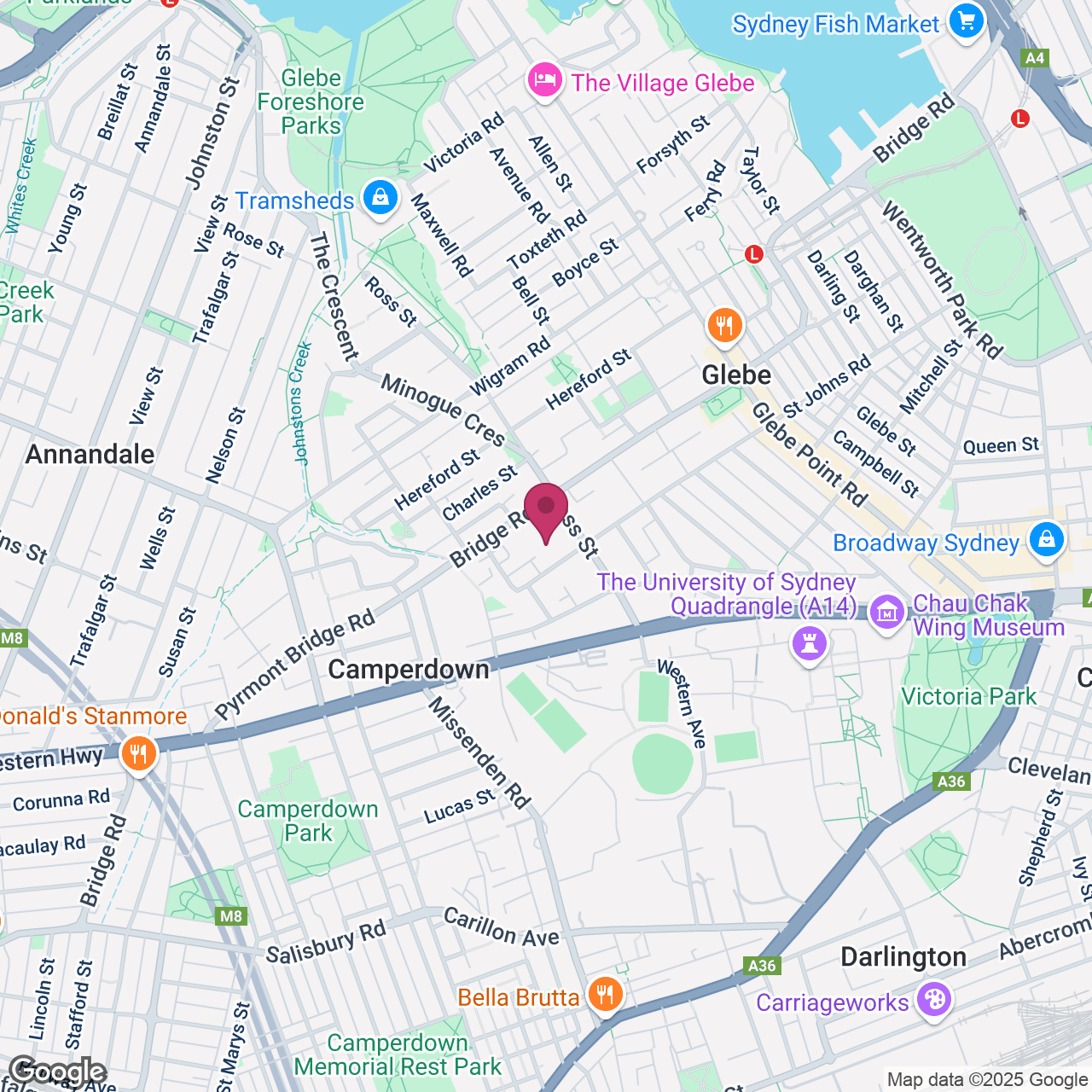 Lush Green Warehouse Space, Glebe location