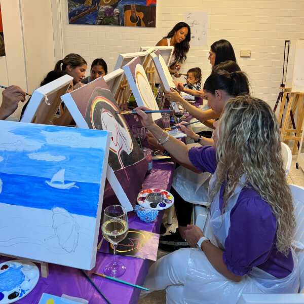 Painting class by Attractionart