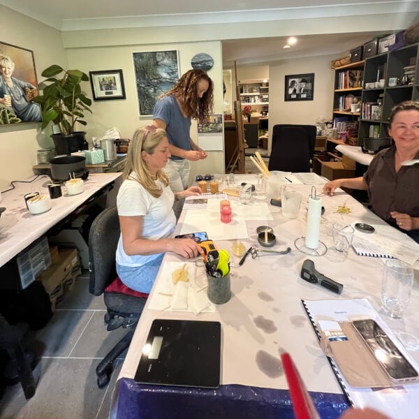 Photo from a Blue Mountains Candle Co workshop