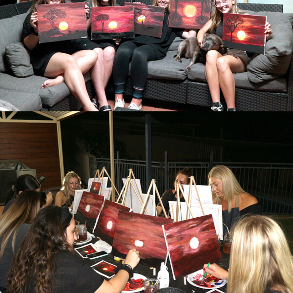 Photo from a Bubbles and Brushes workshop