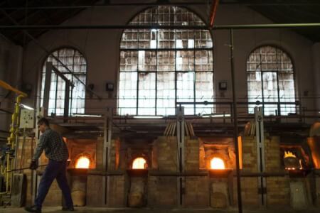 Czech glass bead factory