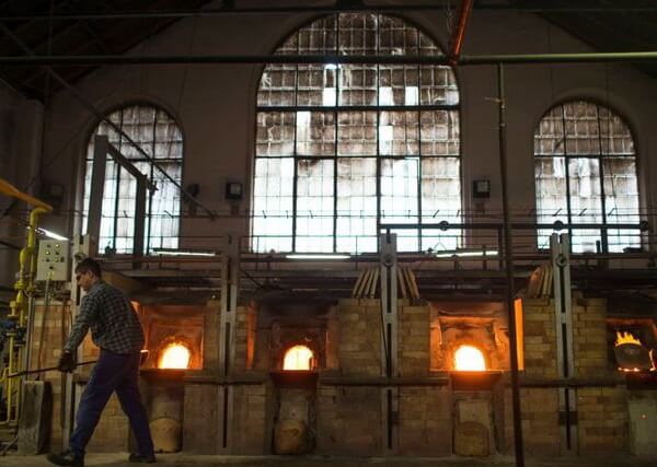 Czech glass bead factory