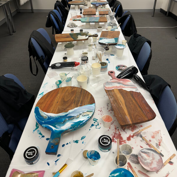 Fluid Art class by Dusky Studio