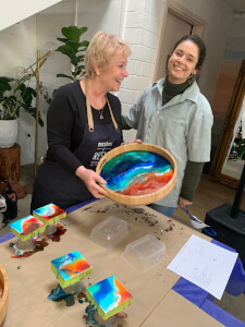 Fluid Art class by Eat Love Paint