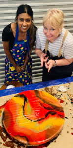 Fluid Art class by Eat Love Paint