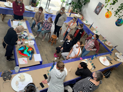 Fluid Art class by Eat Love Paint